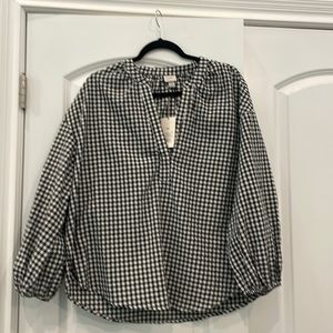 A New Day blouse. Black and white gingham. Size XXL NWT